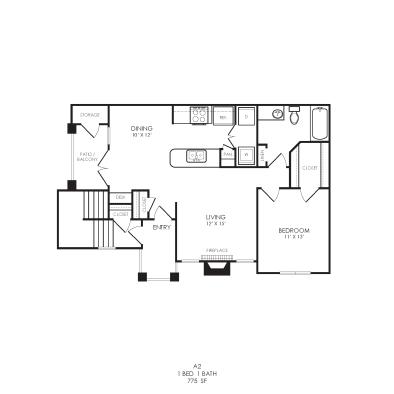 floor plan for the two bedroom apartment at The  Brixton