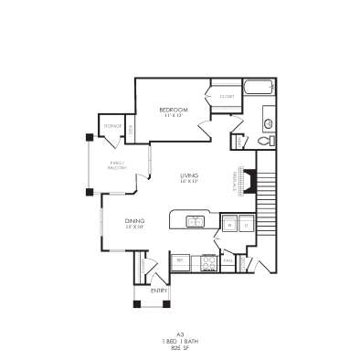 floor plan for a two bedroom apartment at The  Brixton