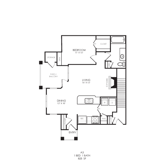 floor plan for a two bedroom apartment at The  Brixton