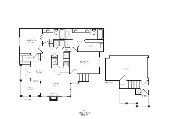 the floor plan for a two bedroom apartment at The  Brixton