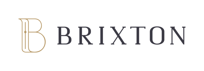 the logo for brixton, a luxury brand at The  Brixton